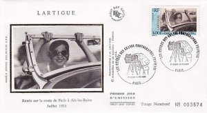 画像1: Lartigue／ラルティーグ【Renee sur la Route de Paris a Aix-les Bains】FDC