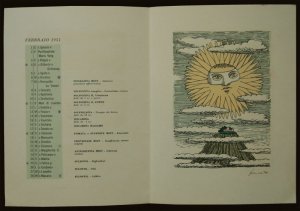 画像1: Piero Fornasetti／ピエロ・フォルナセッティ【LUNARIO DEL SOLE PER L'ANNO 1951】FEBBRAIO