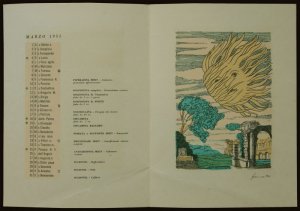 画像1: Piero Fornasetti／ピエロ・フォルナセッティ【LUNARIO DEL SOLE PER L'ANNO 1951】MARZO