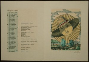 画像1: Piero Fornasetti／ピエロ・フォルナセッティ【LUNARIO DEL SOLE PER L'ANNO 1951】GIUGNO