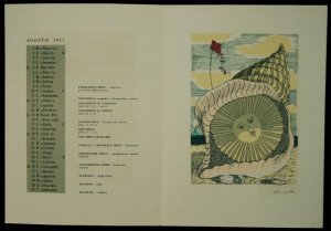 画像1: Piero Fornasetti／ピエロ・フォルナセッティ【LUNARIO DEL SOLE PER L'ANNO 1951】AGOSTO