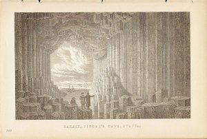 画像1: natural history illustration／博物画【BASALT, FINGAL'S CAVE, STAFFA】