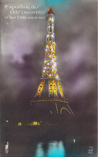 アンティークポストカード【La Tour Eiffel vue de nuit】CITROEN