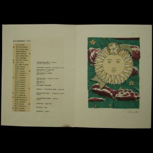 画像: Piero Fornasetti／ピエロ・フォルナセッティ【LUNARIO DEL SOLE PER L'ANNO 1951】DICEMBRE