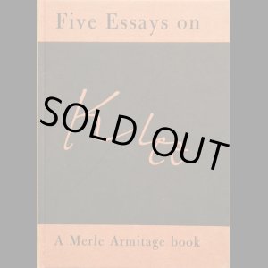 画像: Merle Armitage／マール・アーミテイジ【Five Essays on Paul Klee】