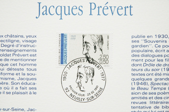 画像: Jacques Prevert／ジャック・プレヴェール【Jacques Prevert】FDC