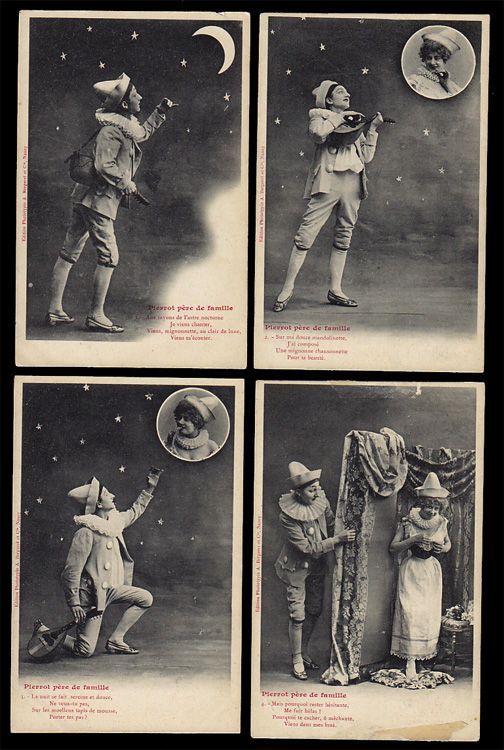 画像: Antique Postcard／アンティーク・ポストカード【Pierrot pere de famille】