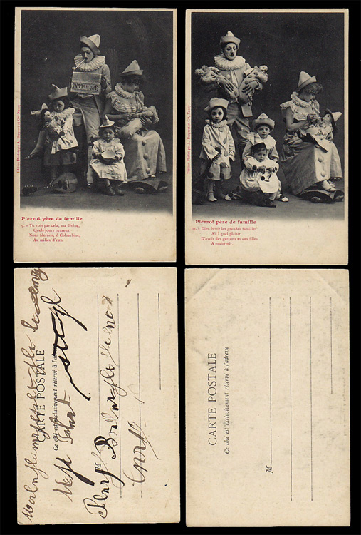 画像: Antique Postcard／アンティーク・ポストカード【Pierrot pere de famille】