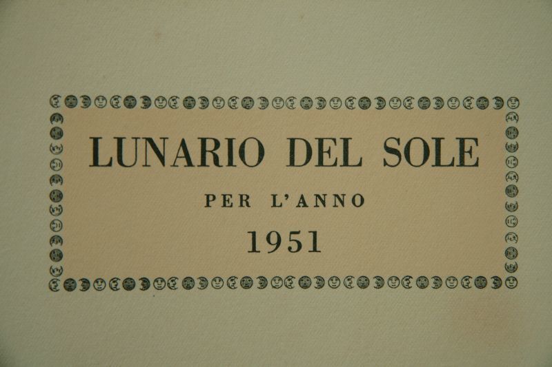 画像: Piero Fornasetti／ピエロ・フォルナセッティ【LUNARIO DEL SOLE PER L'ANNO 1951】GENNAIO