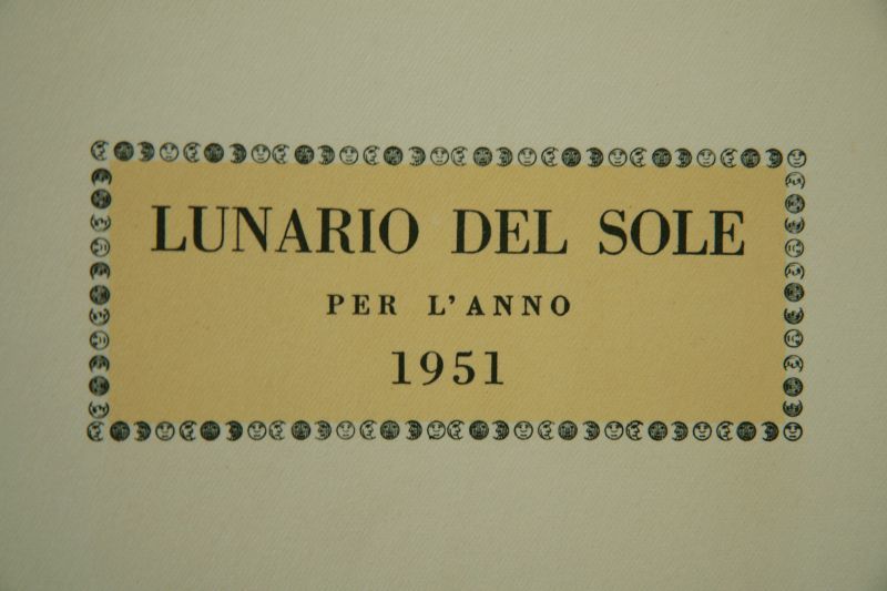 画像: Piero Fornasetti／ピエロ・フォルナセッティ【LUNARIO DEL SOLE PER L'ANNO 1951】FEBBRAIO