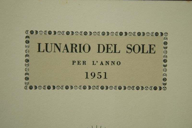 画像: Piero Fornasetti／ピエロ・フォルナセッティ【LUNARIO DEL SOLE PER L'ANNO 1951】APRILE