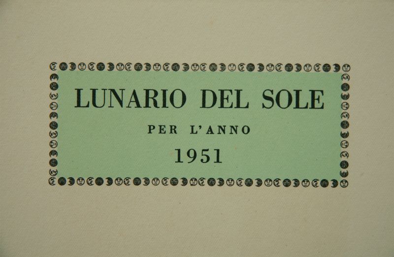 画像: Piero Fornasetti／ピエロ・フォルナセッティ【LUNARIO DEL SOLE PER L'ANNO 1951】LUGLIO