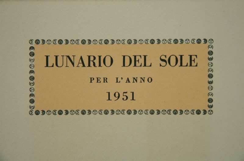 画像: Piero Fornasetti／ピエロ・フォルナセッティ【LUNARIO DEL SOLE PER L'ANNO 1951】AGOSTO