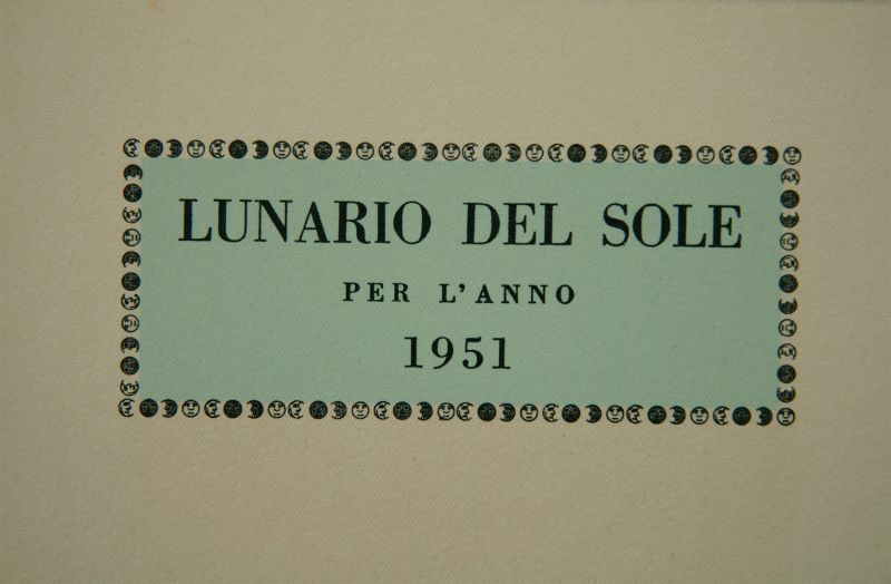 画像: Piero Fornasetti／ピエロ・フォルナセッティ【LUNARIO DEL SOLE PER L'ANNO 1951】SETTEMBRRE