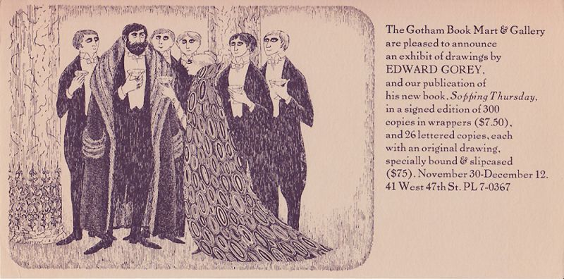 画像1: Edward Gorey／エドワード・ゴーリー【The Gotham Book Mart & Gallery 】