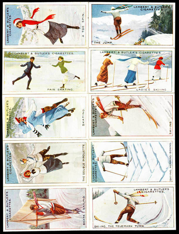 画像: cigarettes card／シガレットカード【Winter Sports】LAMBERT & BUTLER