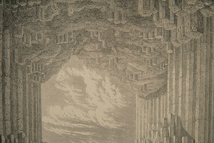 画像: natural history illustration／博物画【BASALT, FINGAL'S CAVE, STAFFA】