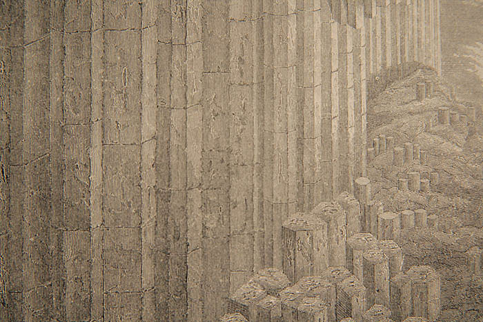 画像: natural history illustration／博物画【BASALT, FINGAL'S CAVE, STAFFA】