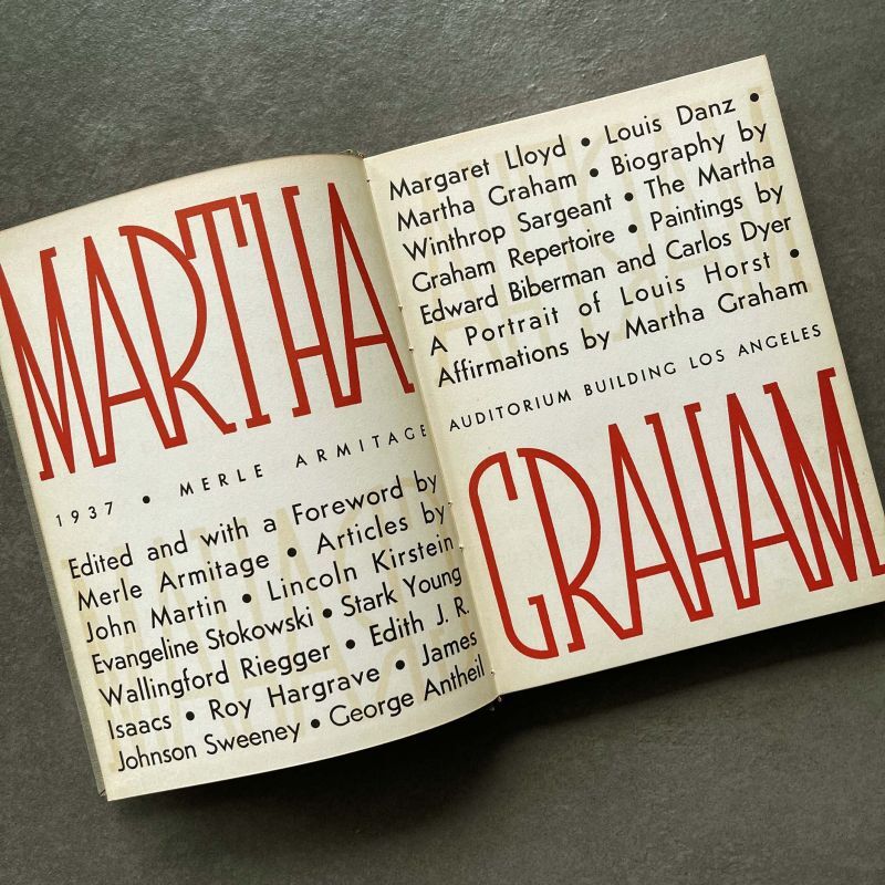 画像: Merle Armitage／マール・アーミテイジ【MARTHA GRAHAM】マーサ・グラハム