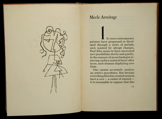 画像: Merle Armitage／マール・アーミテイジ【Five Essays on Paul Klee】