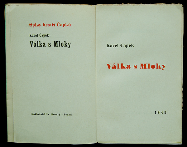 画像: Karel Capek／カレル・チャペック【Valka s Mloky】