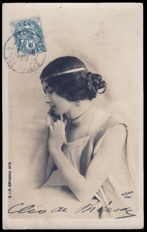 画像1: Antique Postcard／アンティーク・ポストカード【Cleo de Merode】クレオ・ド・メロード